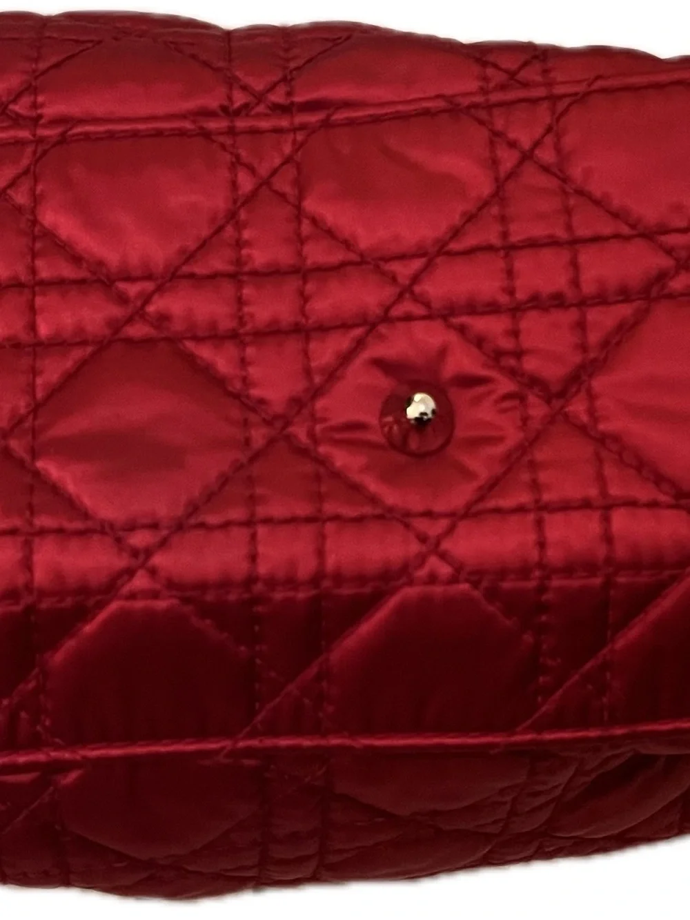 Red Quilted Dior Top-Handle Women's Handbag
